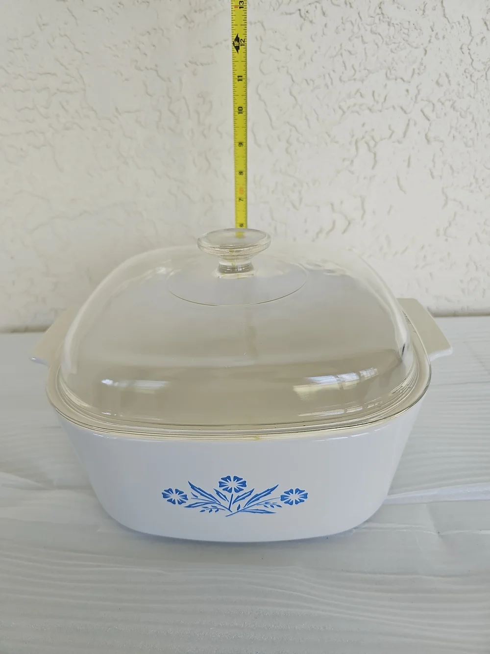Vintage CorningWare Blue Cornflower Dish With Glass Lid A-5-B 5 Liter